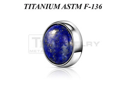 Накрутка из титана Ti Metal с лазуритом