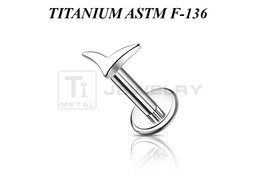 Лабрет из титана Ti Metal птичка