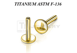Основа для лабрета Ti Metal из титана с золотым PVD покрытием Основа для лабрета Ti Metal из титана с золотым PVD покрытием