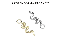 Подвеска из титана змея Подвеска из титана змея