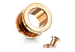 Тоннели классика в розовом золоте