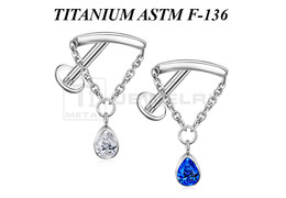Лабрет из титана Ti Metal изера