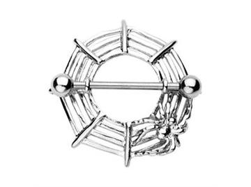 Украшение для груди паук