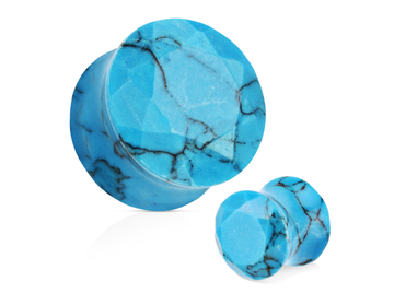 Плаги бирюза граненые