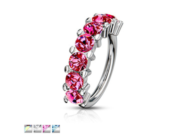 Кольцо раздвижное с кристаллами