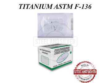 Микробанан Steel and Silver из титана с внутренней резьбой, стерильный