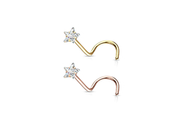 Нострил со стразом звезда