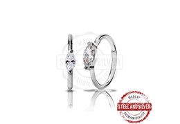 Кликер Steel and Silver с фианитом "маркиз" Кликер Steel and Silver с фианитом "маркиз"