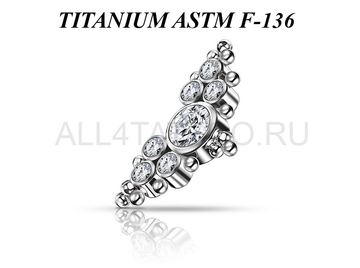 Кластер из титана Ti Metal офелия