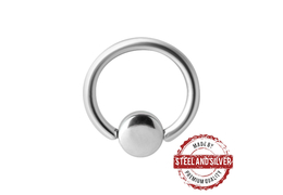 Кольцо из титана Steel and Silver с диском